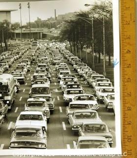 Large Format Unframed Black & White Photographs from the Chicago Auto Show, 1964. Measures approximately 14" x 11".