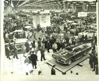 Set of Three Large Format Unframed Black & White Photographs from the Chicago Auto Show; by Joe Kordick, 1964. Measures approximately 14" x 9".
