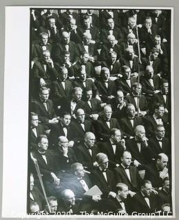 Large Format Black & White Photo of Nobel Ceremony; Rickerby.  Measures approximately 16" x 20".