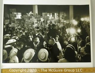 Large Format Unframed Black & White Photographs from 1964 Convention by Art Rickerby. Measures approximately 16" x 20".