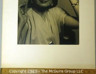 Large Format Black & White Photo with Mat of Trude date 1944.  Measures approximately 16" x 20".