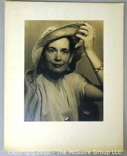 Large Format Black & White Photo with Mat of Trude date 1944.  Measures approximately 16" x 20".