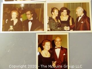 Group of Seven Color Photographs from Celebrity Party in 1975.  Measure approximately 5" x 3 1/2".