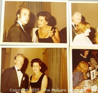 Group of Seven Color Photographs from Celebrity Party in 1975.  Measure approximately 5" x 3 1/2".