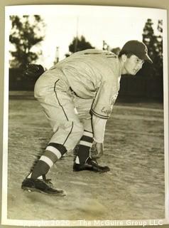 1945 Black & White Photo - Brooklyn Dodgers Signed High Schooler Erwin Palica, 16; Youngest Player in the National Leaque. Measures approximately 8" x 6".