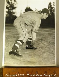 1945 Black & White Photo - Brooklyn Dodgers Signed High Schooler Erwin Palica, 16; Youngest Player in the National Leaque. Measures approximately 8" x 6".