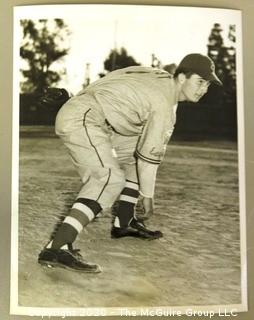 1945 Black & White Photo - Brooklyn Dodgers Signed High Schooler Erwin Palica, 16; Youngest Player in the National Leaque. Measures approximately 8" x 6".