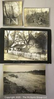 Group of Vintage Black & Photos of Great Falls, the Canals and Dickey's Inn; Mounted on Photo Album Pages.  