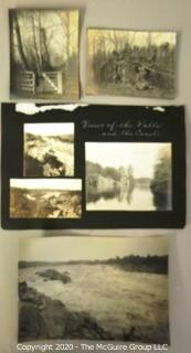 Group of Vintage Black & Photos of Great Falls, the Canals and Dickey's Inn; Mounted on Photo Album Pages.  