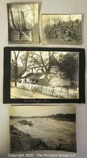 Group of Vintage Black & Photos of Great Falls, the Canals and Dickey's Inn; Mounted on Photo Album Pages.  