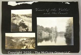 Group of Vintage Black & Photos of Great Falls, the Canals and Dickey's Inn; Mounted on Photo Album Pages.  