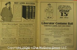 Group of Vintage Magazines and Books Including the Socialist Magazine, The Liberator. 