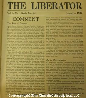 Group of Vintage Magazines and Books Including the Socialist Magazine, The Liberator. 