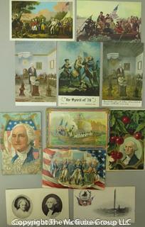 Group of Antique George Washington Political Themed Postcards.