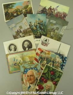 Group of Antique George Washington Political Themed Postcards.