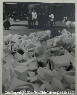 Black & White Large Format Photograph of Pole Vaulter by A. Rickerby. Measures approximately 16" x 20".