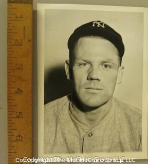 1936 Black & White Associated Press Photo of Robert Abial "Red" Rolfe of The New York Yankees. Measures approximately 7" x 5".