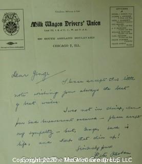 Collection of paper including 1838 letter to "Office of U.S. Legation", signed Richard Vaud; 1814 letter from privateer papers, WAR of 1812; 1943 letter rife with anti-semitism and lastly; letter on "Milk Driver Wagon's Union" stationary. 