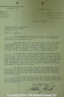 Collection of paper including 1838 letter to "Office of U.S. Legation", signed Richard Vaud; 1814 letter from privateer papers, WAR of 1812; 1943 letter rife with anti-semitism and lastly; letter on "Milk Driver Wagon's Union" stationary. 