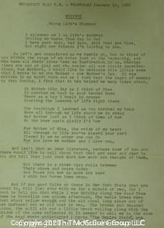 Collection of Original Song Lyrics and Poems by Arnold W. Carvel