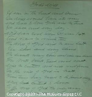 Collection of Original Song Lyrics and Poems by Arnold W. Carvel