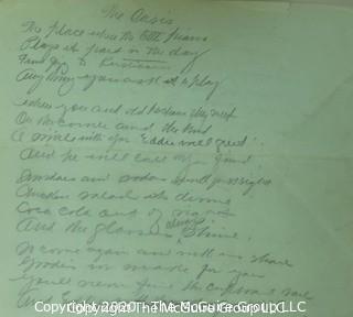 Collection of Original Song Lyrics and Poems by Arnold W. Carvel