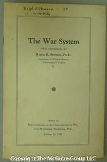 Collection of Military Ephemera & Publications including works by Ralph Stimson