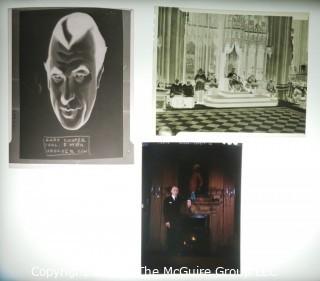 Collection of film negatives including Gary Cooper and Mayor LaGuardia