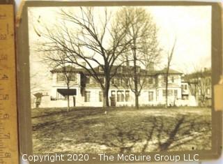 Black & White Sepia Tone Cabinet Card of Large House. Measures approximately 8" x 10".