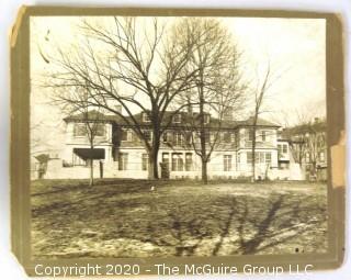 Black & White Sepia Tone Cabinet Card of Large House. Measures approximately 8" x 10".