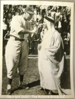 Vintage 8 x 10" B&W Photo of Ted Williams Talking Baseball with Shiek; Circa 1945