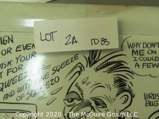 Vintage Signed Cartoon Board from Al Banks. Very Timely. 