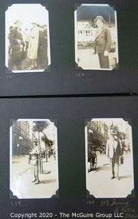 1920's Family Photo Album with Black & White Pictures of Travel from Buenes Aires to California. 