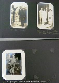 1920's Family Photo Album with Black & White Pictures of Travel from Buenes Aires to California. 