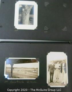 1920's Family Photo Album with Black & White Pictures of Travel from Buenes Aires to California. 