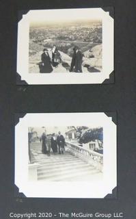 1920's Family Photo Album with Black & White Pictures of Travel from Buenes Aires to California. 