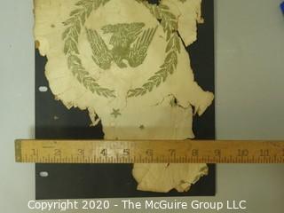 Three Wallpaper Remnants from Renovation of US Capital in early 1900's with Eagle Pattern.  