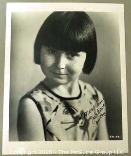 Signed Black & White Photograph of Mary Ann Jackson, an American child actress who appeared in the Our Gang Television Series from 1928 to 1931. 