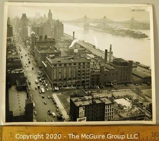 Vintage Black & White Photograph of the Site Chosen for the Head Quarters of the United Nations in New York, NY.  Circa 1940's.  Measures approximately 8" x x10".