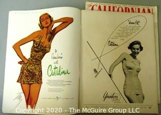 Two 1952 The Californian Magazines - Fashion, Art & Leisure. 