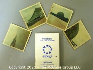 Set of 4 Polaroid Photos from the 1967 Canadian Expo 67 with Expo Passport.