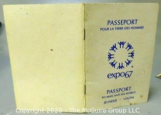 Set of 4 Polaroid Photos from the 1967 Canadian Expo 67 with Expo Passport.