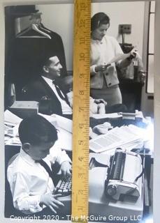 Walt Sheridan and family in Justice Department Office.  Large Format Black & White Photo from Justice Story, by A Rickerby.  