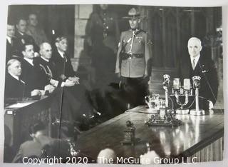 Photograph: Historical: 1947: President Truman addresses Canadian Parliament (source photographer unknown)