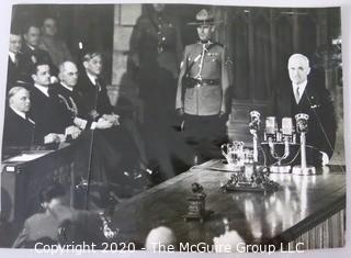 Photograph: Historical: 1947: President Truman addresses Canadian Parliament (source photographer unknown)