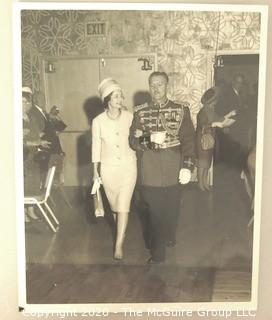 First Lady Lady Bird Johnson at the Congressional Wives Luncheon, May 1962, Black & White Defense Department Photograph.  Measures approximately 8" x 10".