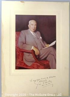 Signed Color Photography of Jim Barclay, a New Zealand politician of the Labour Party who served as Prime Minister from 1935 - 1943.