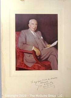 Signed Color Photography of Jim Barclay, a New Zealand politician of the Labour Party who served as Prime Minister from 1935 - 1943.