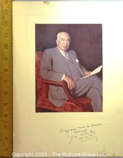 Signed Color Photography of Jim Barclay, a New Zealand politician of the Labour Party who served as Prime Minister from 1935 - 1943.