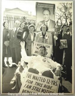 Black & White Vintage Campaign Photograph. 